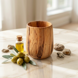 Olive wood cup